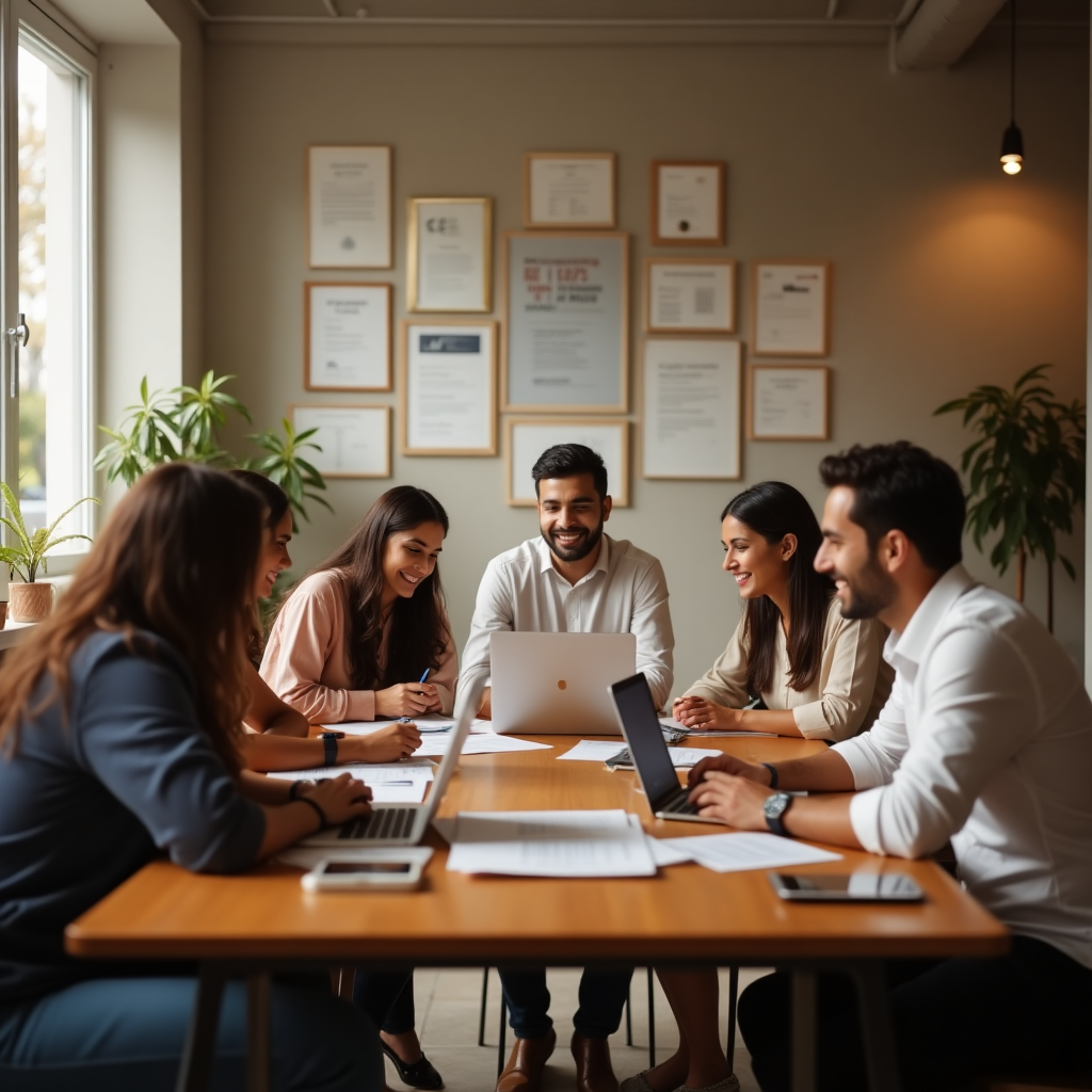 finizer a warm, welcoming office scene showing a team of indian professio 9bf374f7 527a 4eab b556 760062a5ae96