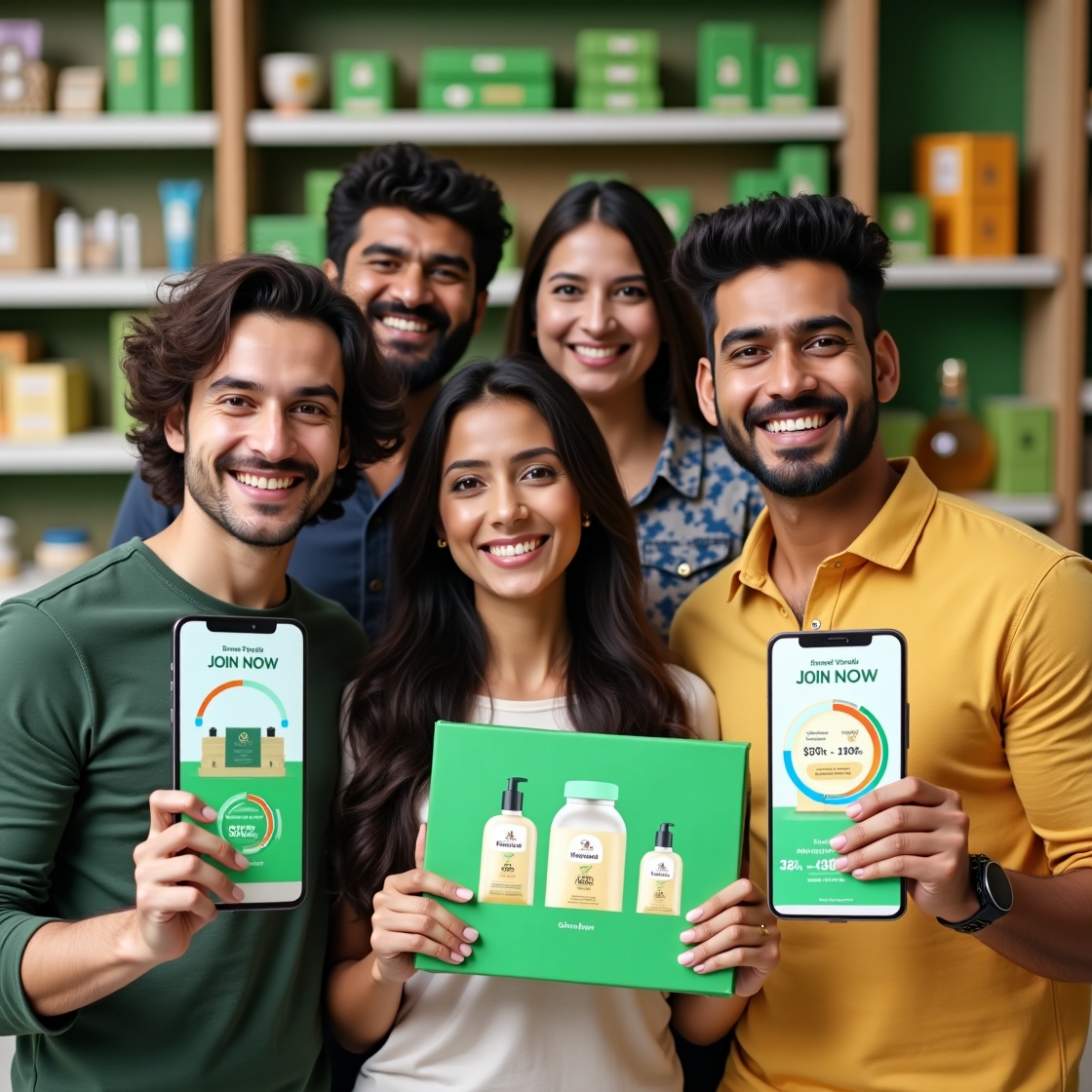 flux dev smiling indian men and women of different ages holdin 3